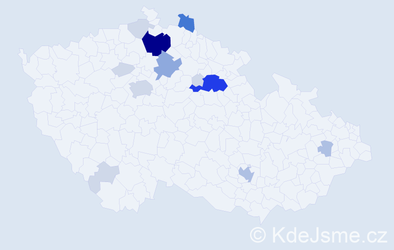 Příjmení: 'Bendig', počet výskytů 45 v celé ČR