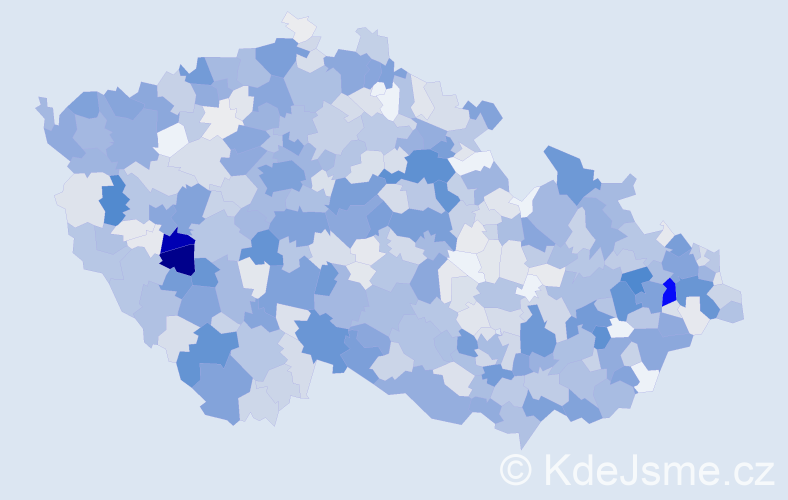 Příjmení: 'Michálková', počet výskytů 3350 v celé ČR