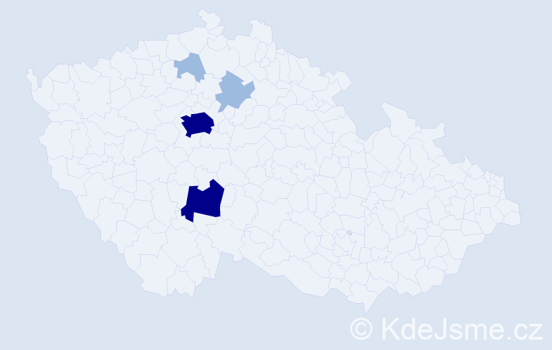 Příjmení: 'Kuzevych', počet výskytů 10 v celé ČR