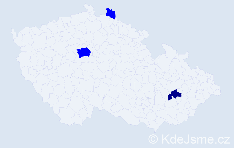 Příjmení: 'Izsová', počet výskytů 4 v celé ČR
