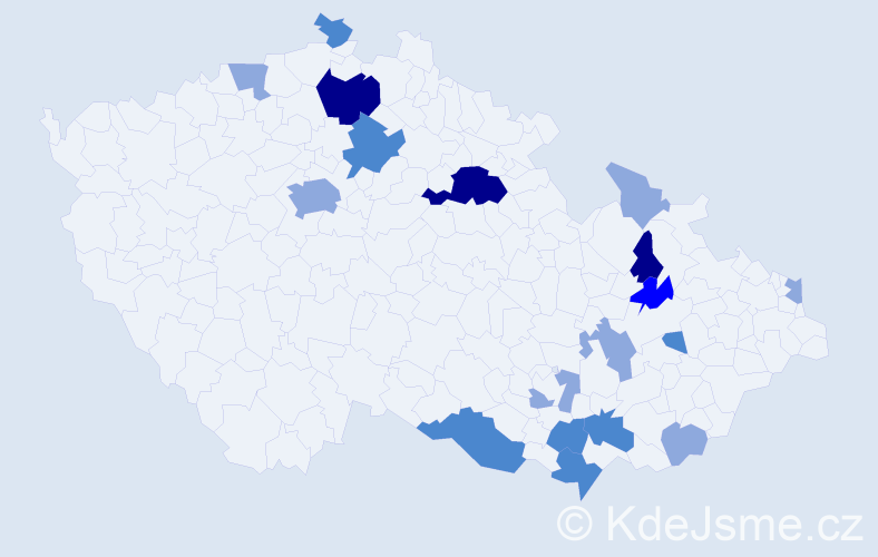Příjmení: 'Merka', počet výskytů 40 v celé ČR