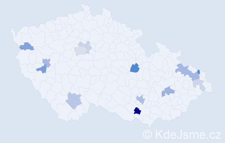 Příjmení: 'Bielko', počet výskytů 34 v celé ČR
