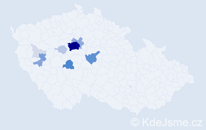 Příjmení: 'Votlučka', počet výskytů 47 v celé ČR