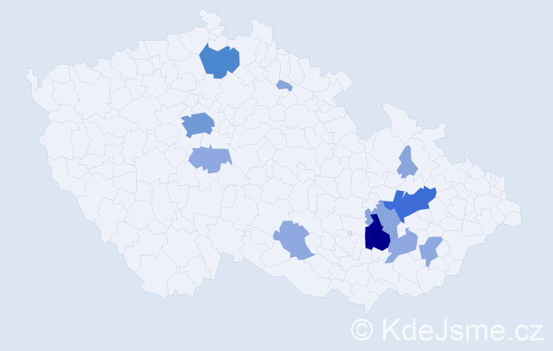 Příjmení: 'Indrych', počet výskytů 31 v celé ČR