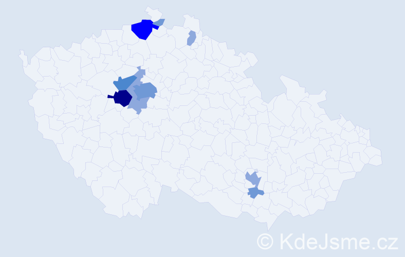 Příjmení: 'Goldammerová', počet výskytů 23 v celé ČR
