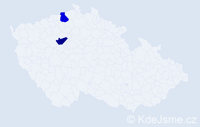 Příjmení: 'Kotliková', počet výskytů 13 v celé ČR