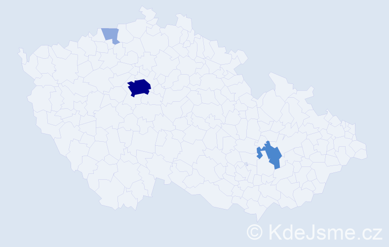 Příjmení: 'Nicod', počet výskytů 10 v celé ČR