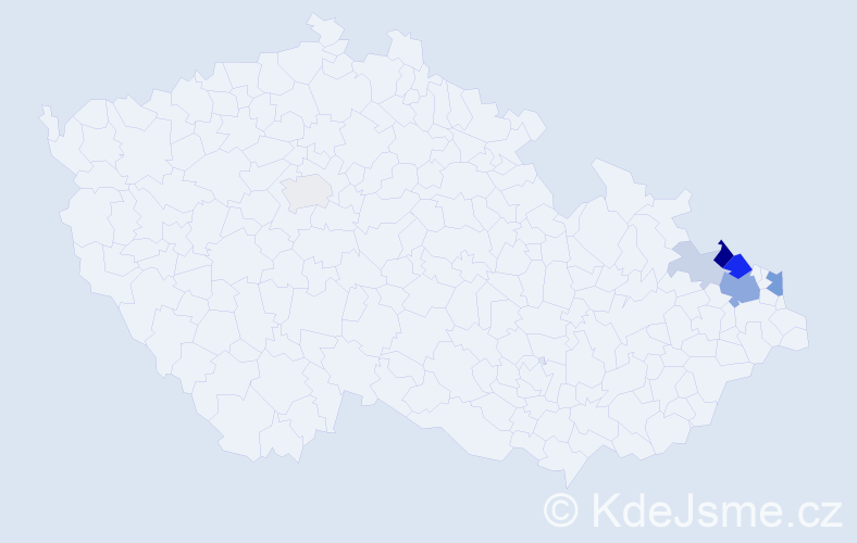 Příjmení: 'Skowronková', počet výskytů 18 v celé ČR