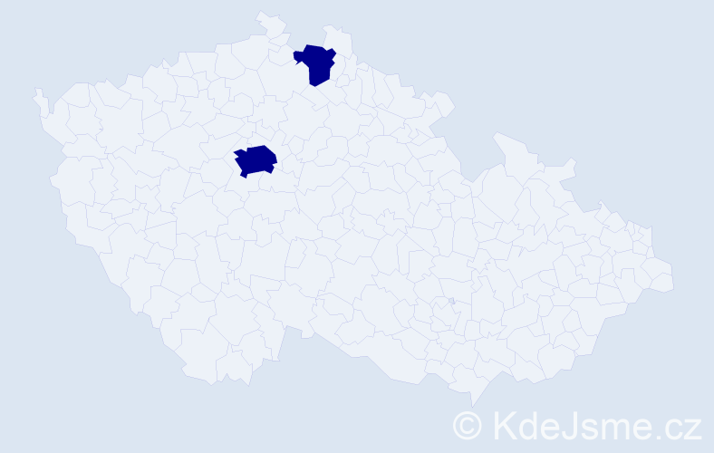 Příjmení: 'Kričfalušijová', počet výskytů 2 v celé ČR