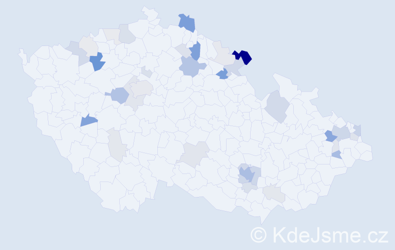 Příjmení: 'Boldi', počet výskytů 128 v celé ČR