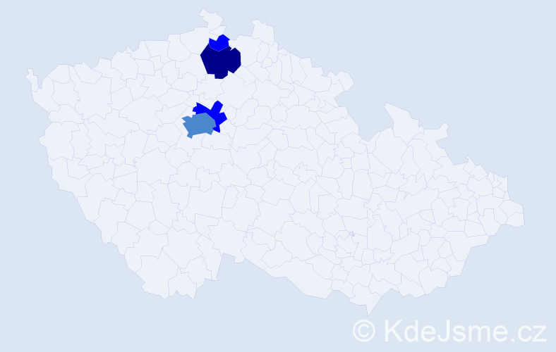 Příjmení: 'Kostenková', počet výskytů 8 v celé ČR