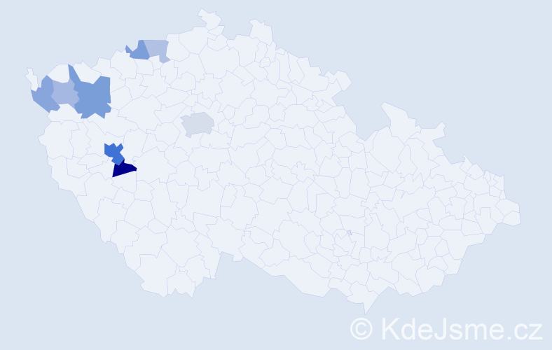 Příjmení: 'Klausnerová', počet výskytů 16 v celé ČR