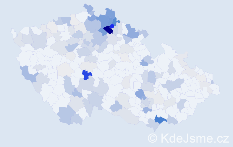 Příjmení: 'Lamač', počet výskytů 483 v celé ČR