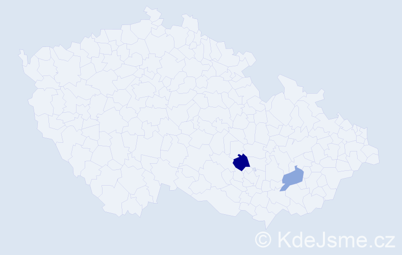 Příjmení: 'Kolársky', počet výskytů 3 v celé ČR