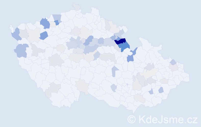 Příjmení: 'Bašková', počet výskytů 235 v celé ČR