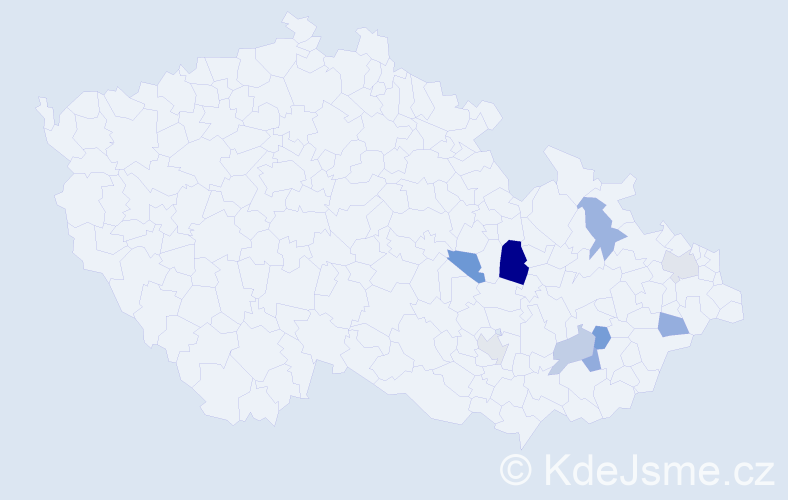 Příjmení: 'Nebuchla', počet výskytů 12 v celé ČR