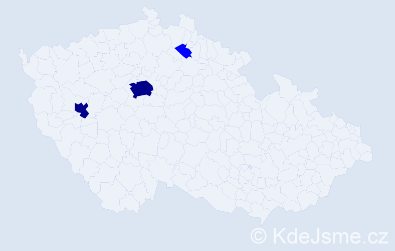 Příjmení: 'Edel', počet výskytů 5 v celé ČR