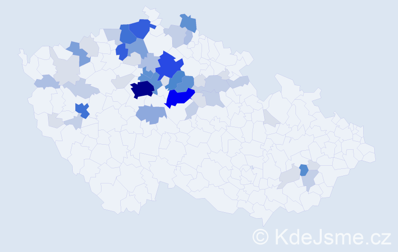 Příjmení: 'Zalabáková', počet výskytů 216 v celé ČR