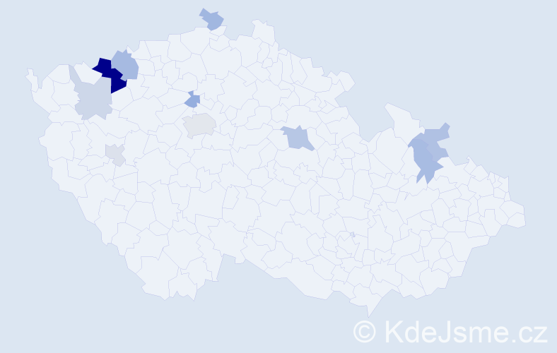 Příjmení: 'Enzmannová', počet výskytů 21 v celé ČR