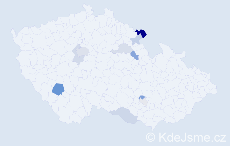 Příjmení: 'Keyzlar', počet výskytů 18 v celé ČR