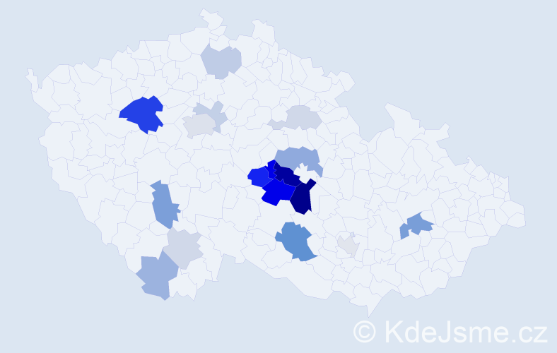 Příjmení: 'Remar', počet výskytů 43 v celé ČR