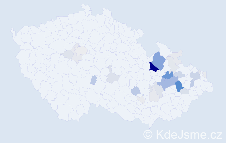 Příjmení: 'Stryk', počet výskytů 140 v celé ČR