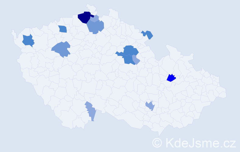 Příjmení: 'Sladomel', počet výskytů 33 v celé ČR