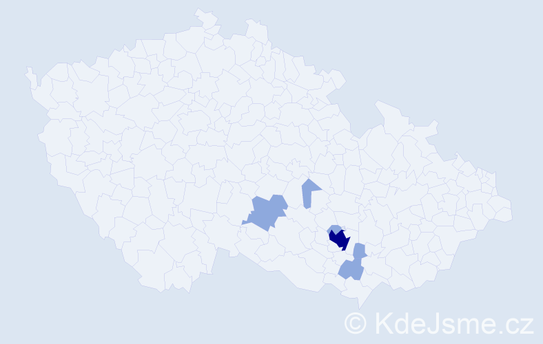 Příjmení: 'Quitta', počet výskytů 12 v celé ČR