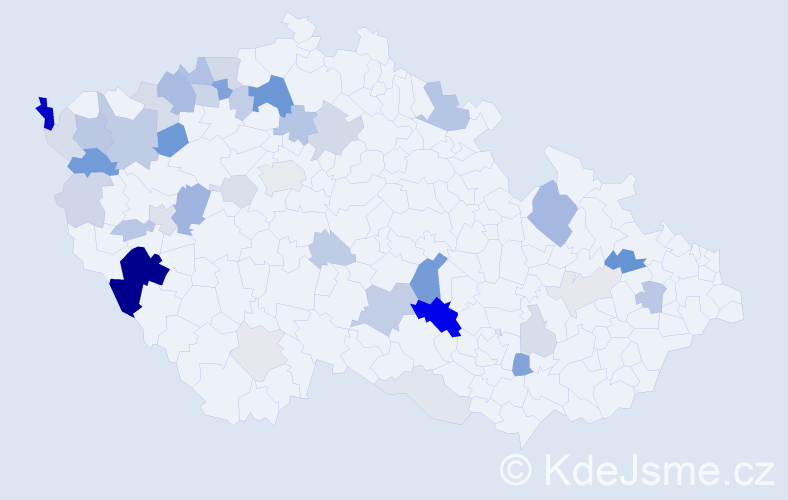 Příjmení: 'Peksa', počet výskytů 112 v celé ČR