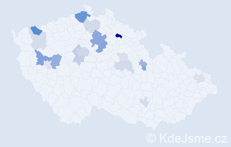 Příjmení: 'Frostová', počet výskytů 48 v celé ČR