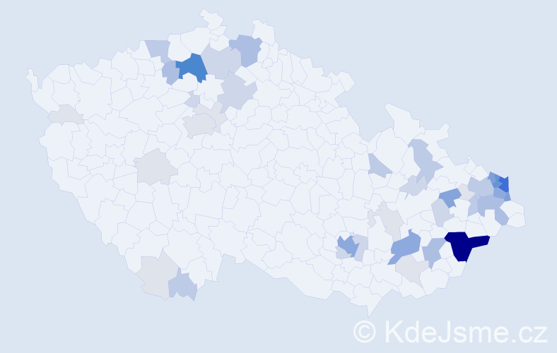 Příjmení: 'Helisová', počet výskytů 163 v celé ČR