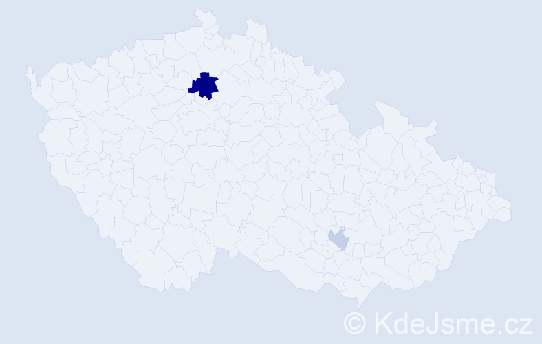 Příjmení: 'Milea', počet výskytů 6 v celé ČR