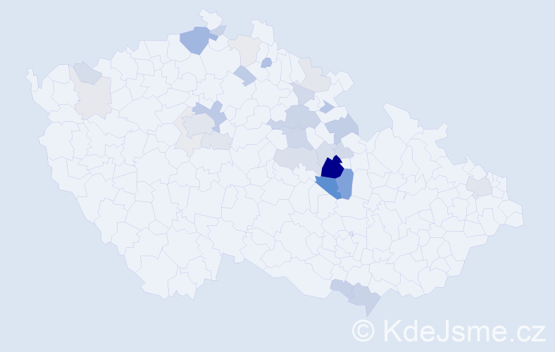 Příjmení: 'Sedliská', počet výskytů 85 v celé ČR