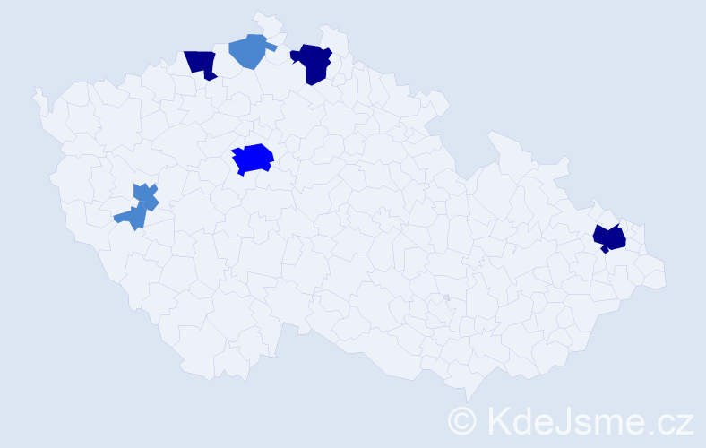 Příjmení: 'Frontz', počet výskytů 14 v celé ČR