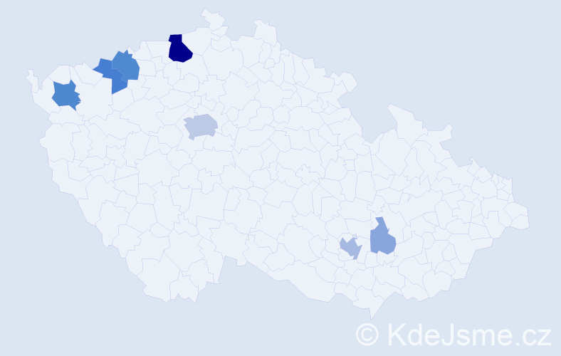 Příjmení: 'Dengler', počet výskytů 26 v celé ČR
