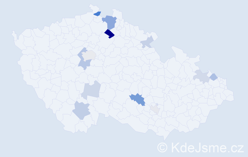 Příjmení: 'Novota', počet výskytů 22 v celé ČR