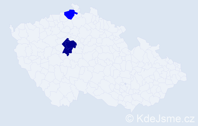Příjmení: 'Fitzner', počet výskytů 5 v celé ČR