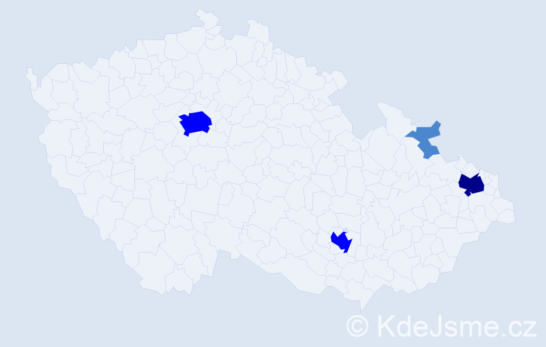 Příjmení: 'Bachrach', počet výskytů 8 v celé ČR