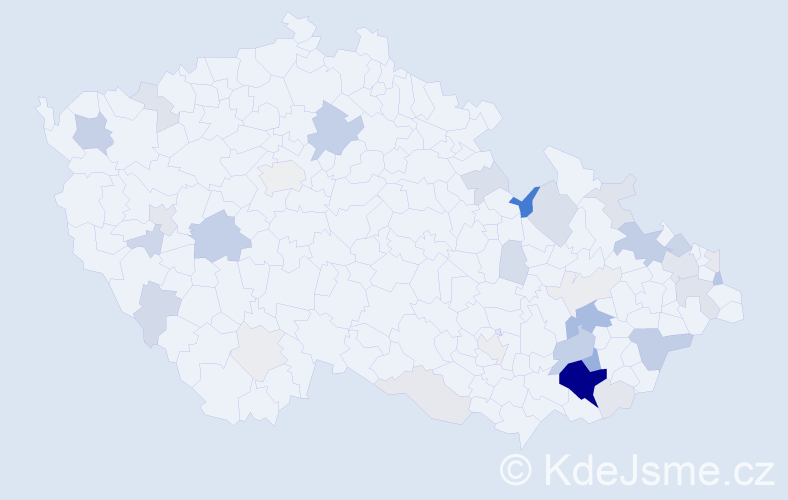 Příjmení: 'Grebeňová', počet výskytů 120 v celé ČR