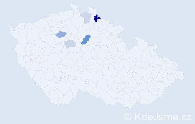 Příjmení: 'Mattern', počet výskytů 14 v celé ČR
