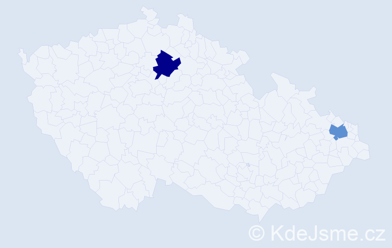 Příjmení: 'Salaguardová', počet výskytů 2 v celé ČR