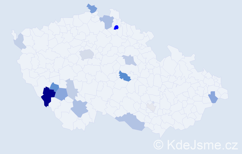 Příjmení: 'Ninger', počet výskytů 36 v celé ČR