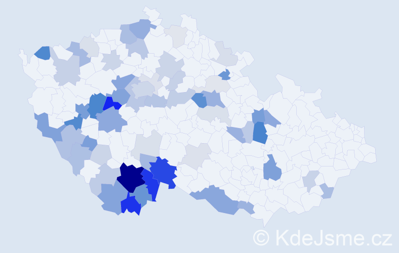 Příjmení: 'Benedová', počet výskytů 188 v celé ČR