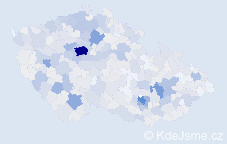 Příjmení: 'Kroupová', počet výskytů 2831 v celé ČR