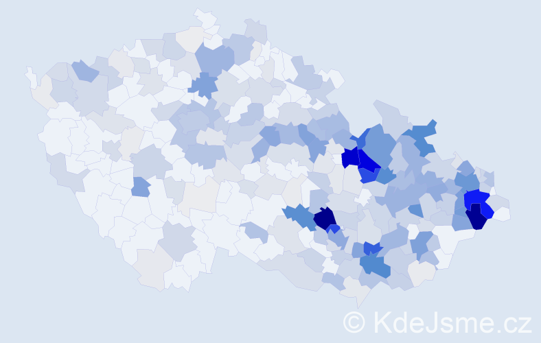 Příjmení: 'Merta', počet výskytů 1152 v celé ČR