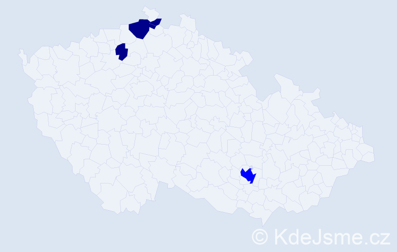 Příjmení: 'Kynl', počet výskytů 7 v celé ČR