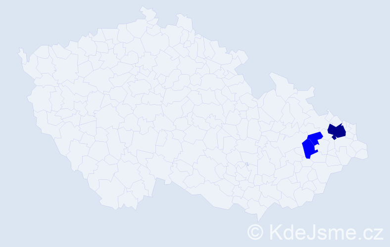 Příjmení: 'Grabaczová', počet výskytů 4 v celé ČR