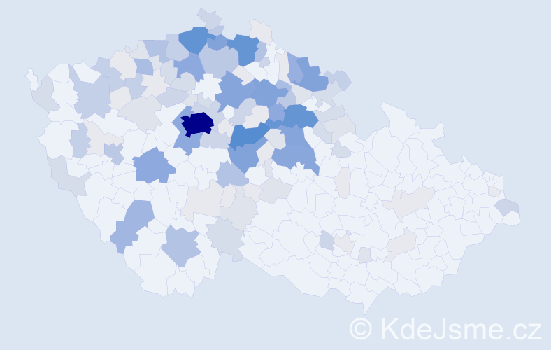 Příjmení: 'Kout', počet výskytů 509 v celé ČR