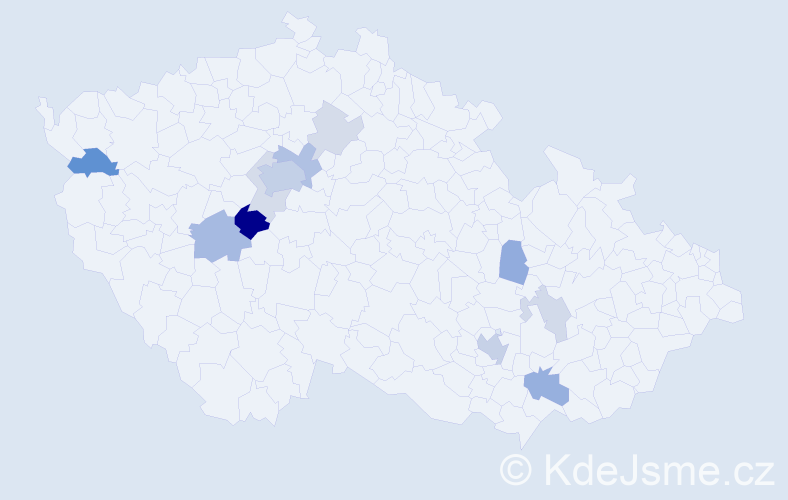 Příjmení: 'Kamzíková', počet výskytů 32 v celé ČR