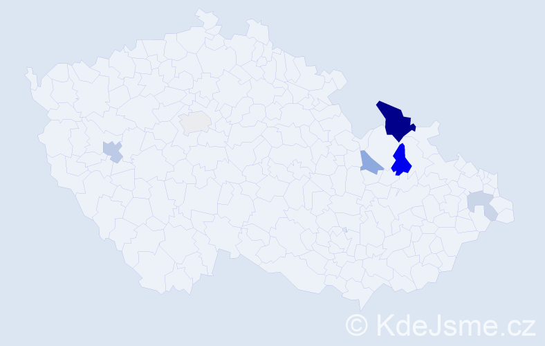 Příjmení: 'Ceperko', počet výskytů 13 v celé ČR